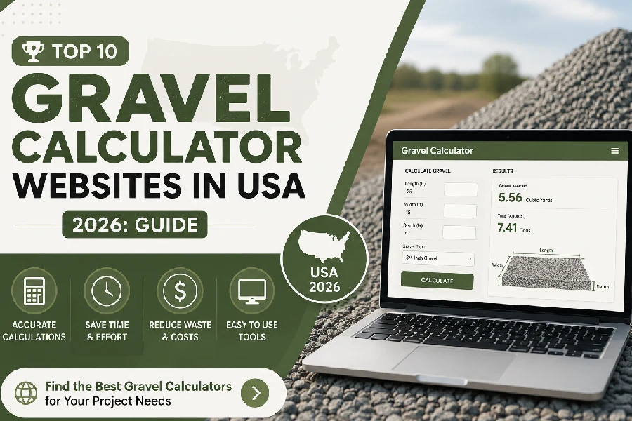 Top 10 Gravel Calculator Websites in USA 2026 Guide banner.
